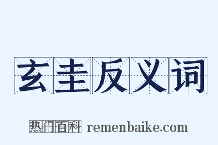 玄圭反义词是什么意思的图片